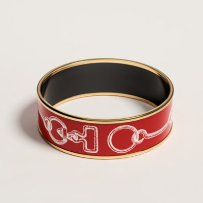 HERMES エナメル ブレスレット レッド エナメルブレスレット 《エミール一夜物語》 - ホワイト | Hermès